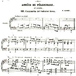 旅行岁月 钢琴谱 李斯特