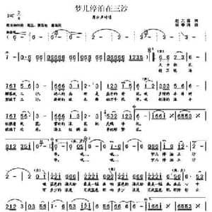 梦儿停泊在三沙_民歌简谱_词曲:赵大国 杨季涛