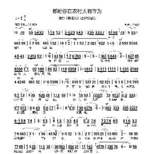 都盼你在农村大有作为 _歌谱投稿