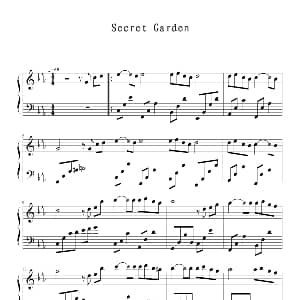 神秘园之歌 钢琴谱