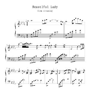 Beautiful Lady DayDream 钢琴谱