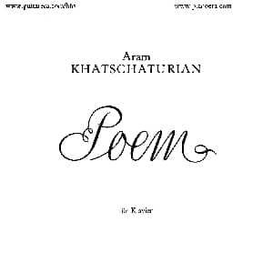 Poem in c Sharp Minor Op.12 钢琴谱 哈恰图良