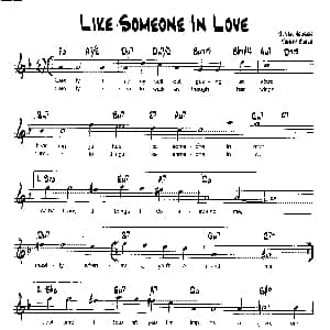 LIKE SOMEONE IN LOVE 降B爵士乐谱
