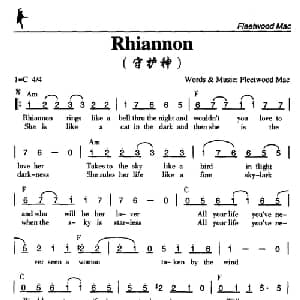 Rhiannon_外国歌谱