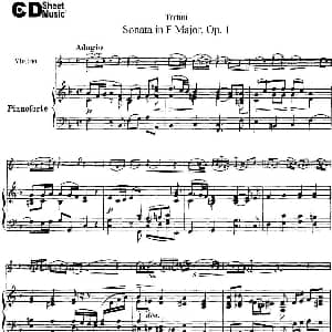 小提琴谱 | Violin Sonata in F Major Op.1 小提琴 钢琴伴奏