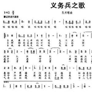 义务兵之歌_民歌简谱_词曲:王耀飞 黄金钢