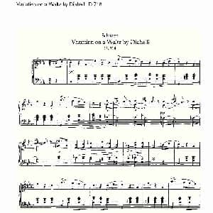 Variation on a Waltz by Diabelli D.718 钢琴谱