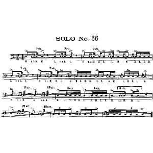 美国军鼓 SOLO No.66 70 爵士鼓谱