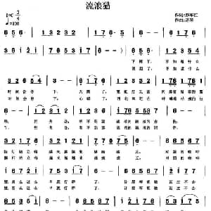 流浪猫_通俗唱法乐谱_词曲:彭华江 正琴