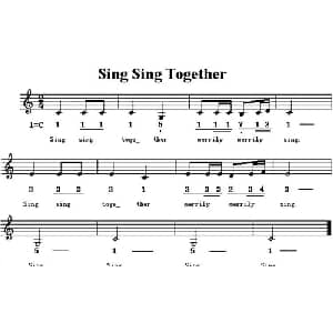 Sing sing together_外国歌谱