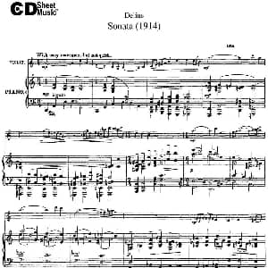 小提琴谱 | Delius Sonata 小提琴 钢琴伴奏