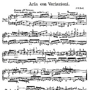 Aria con Variazioni 之三 钢琴谱 J.S.Bach