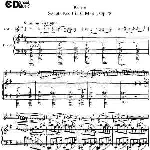 小提琴谱 | Violin Sonata No.1 in G Major Op.78 小提琴 钢琴伴奏