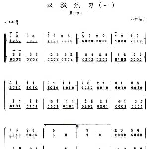 古筝谱 | 古筝双撮练习 一 林玲编曲
