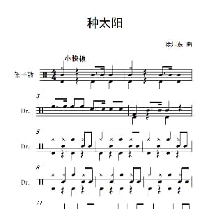 种太阳 架子鼓谱 徐沛东