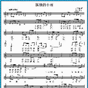 孤独的小雨_歌曲简谱_词曲:范修奎 李应军