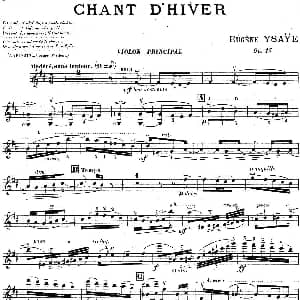 小提琴谱 | 伊萨伊作品集 Chant d'hiver 伊萨伊