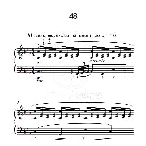 练习曲 48 钢琴谱