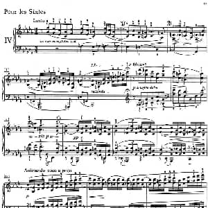 德彪西12首钢琴练习曲 钢琴谱 德彪西