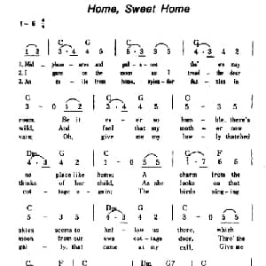 Home,Sweet Home 英国 _外国歌谱