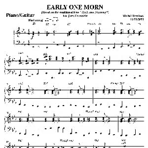EARLY ONE MORN 钢琴吉他分谱