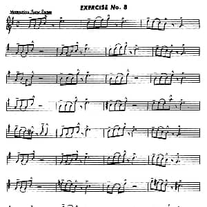 萨克斯谱 | Basic Jazz Conception for saxophone EXERCISE No.8 Lennie Niehaus