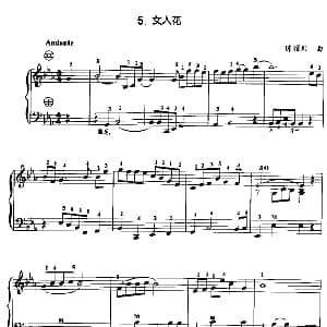 手风琴谱 | 女人花 陈耀川