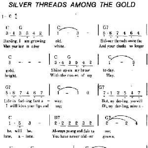 Silver Threads Among The Gold 美国 _外国歌谱