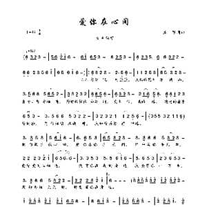 爱你在心间_歌曲简谱_词曲:苏军 苏军