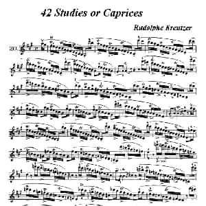 小提琴谱 | 42首练习曲或隨想曲之20 克莱采尔