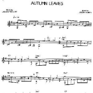 AUTUMN LEAVES 吉他谱