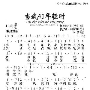 当我们年轻时_歌谱投稿_词曲:奥斯卡 汉默斯坦II 约翰 斯特劳斯