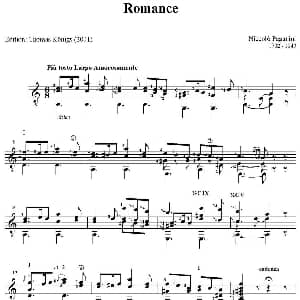小提琴谱 | Romance 帕格尼尼作曲版 帕格尼尼