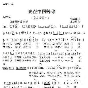 我在中国等你_歌曲简谱_词曲:张立国 张延道