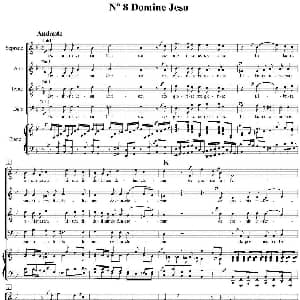 萨克斯谱 | N°8 Domine Jesu 萨克斯四重奏 钢琴伴奏