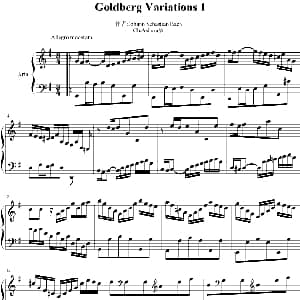 Goldberg Variations 1 钢琴谱