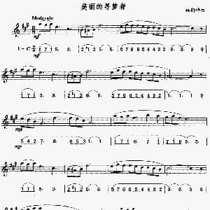 萨克斯谱 | 美丽的寻梦者 线简谱对照版 福斯特