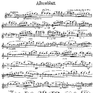 长笛曲谱 | Albumblatt Op.55 No.7 丹麦 安德森