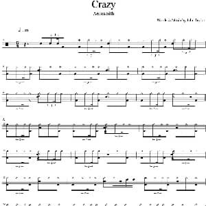 Aerosmith Crazy 爵士鼓谱