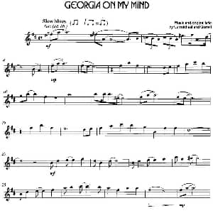 萨克斯谱 | 经典蓝调小品 Georgia on My Mind