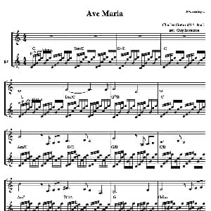 小提琴谱 | Ave Maria 圣母颂 小提琴 吉他 Gounod Bach 古诺 巴赫