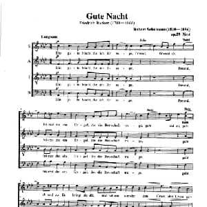 Gute Nacht_外国歌谱