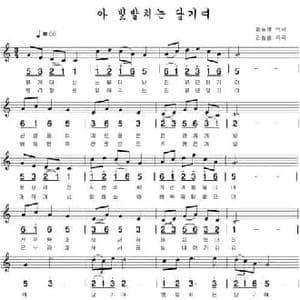 啊 闪亮的党旗_民歌简谱_词曲: 李炫春