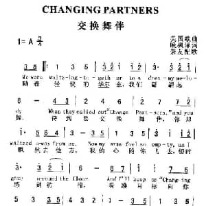 CHANGING PARTNERS_外国歌谱