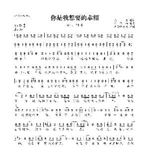 你是我想要的幸福_歌曲简谱_词曲:陈盒 音乐人老李