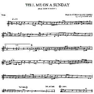 小提琴谱 | TELL ME ON A SUNDAY