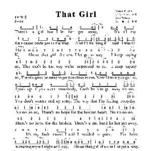 That Girl_歌谱投稿_词曲:Claude Kelly,Olly Murs,Steve Robson Claude Kelly Olly Murs Steve Robson