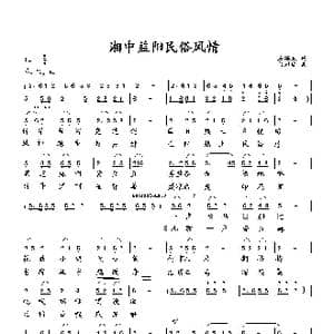 湘中益阳民俗风情_歌曲简谱_词曲:臧辉先 向邦瑜