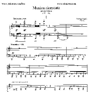 Musica Ricercata 钢琴谱 乔治 李盖蒂 Gyorgy Ligeti