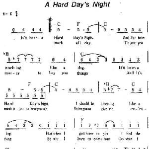 A Hard Day's Night 美国 _外国歌谱